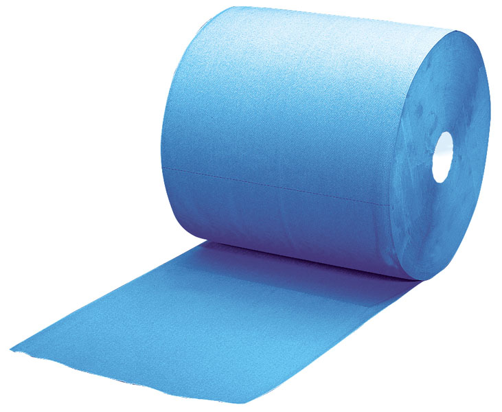 Blaue Putztuchrolle  3-lagig