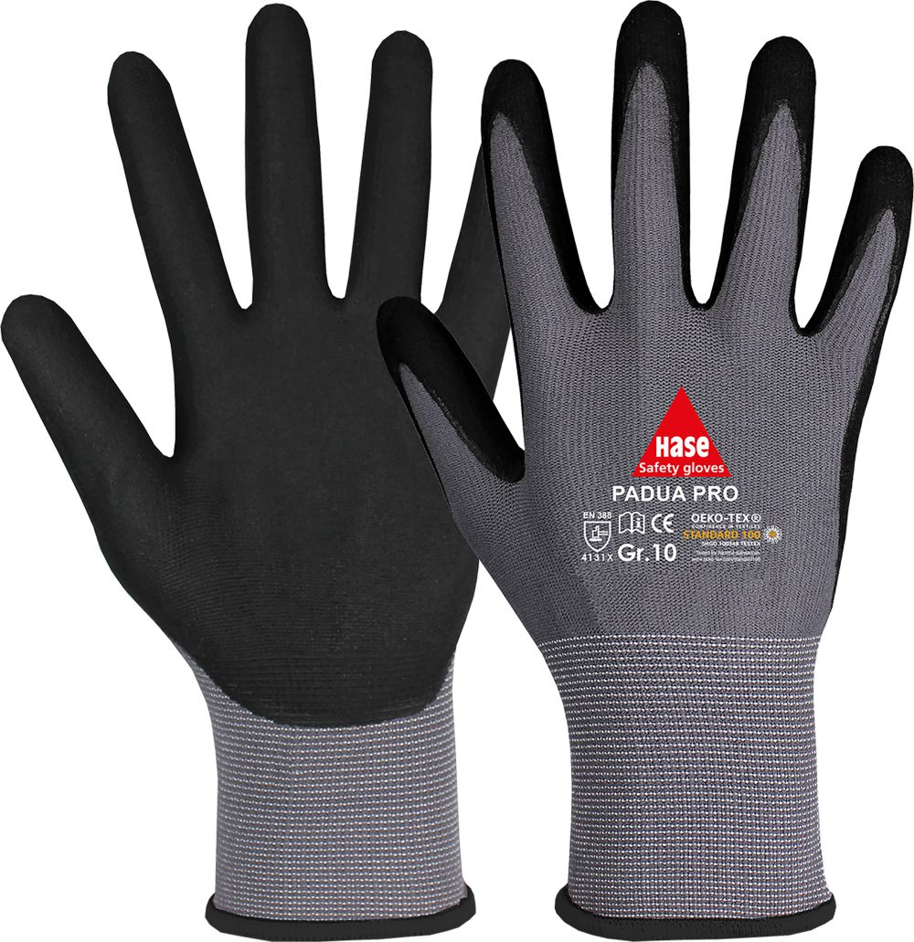 Nitrilschaum/Nylon-Handschuhe  Schwarz