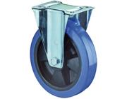 Bockrolle 125mm LS410 Platte,Elastik blau,RL LS410