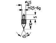 Messeinsatz Stahl Typ 13/45Grad KÄFER