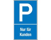 Parkplatzschild Alu B400xH600 mm Nur für Kunden